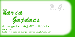 maria gajdacs business card